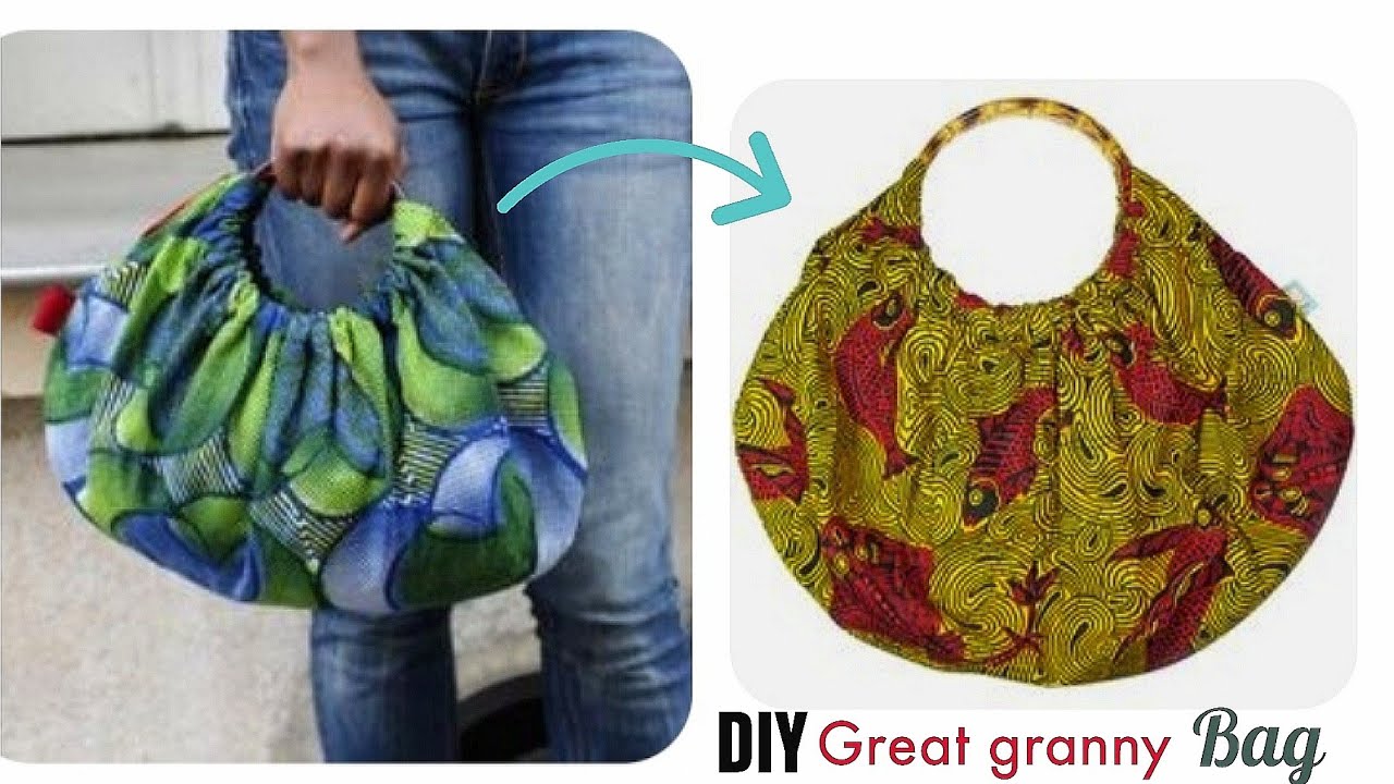 How to Sew Round handbag - DIY Tote bag with African Print Fabric