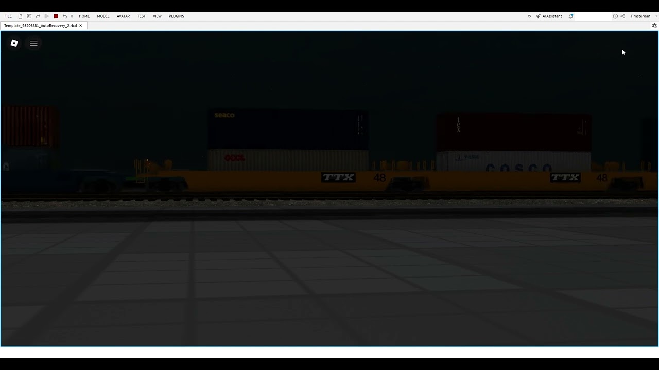 Magellan containers and all other shipping containers moving medium at night time