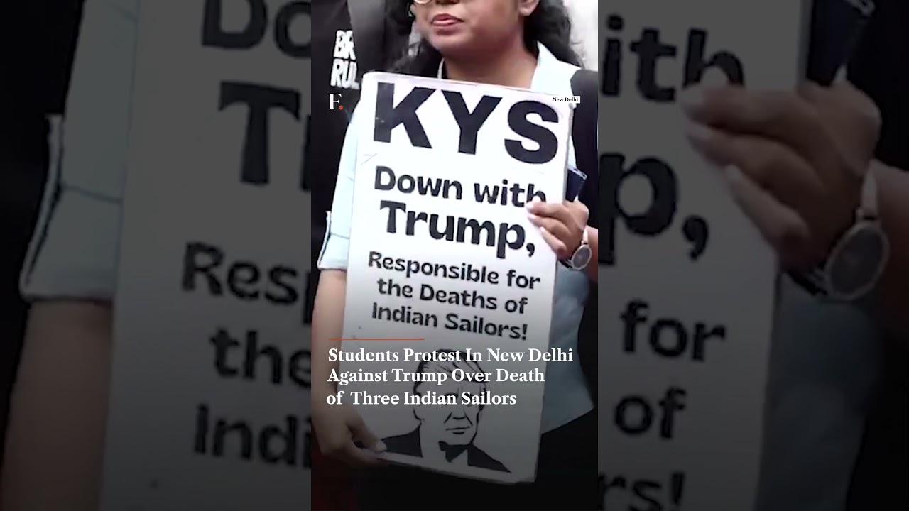 'Trump Go Back!' Students Protest in Delhi Over Indian Sailors' Deaths | Firstpost News