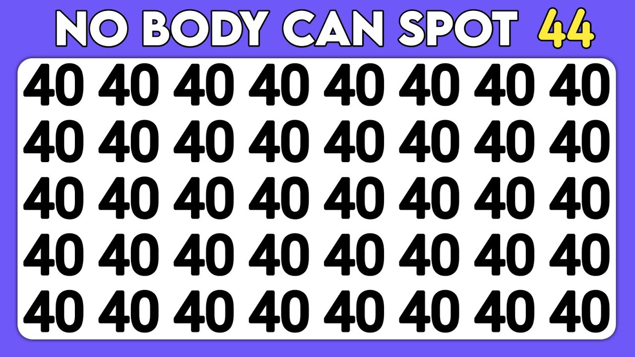 Quick Eyes test 👀 | Find the Odd One Out - Number and Later test 