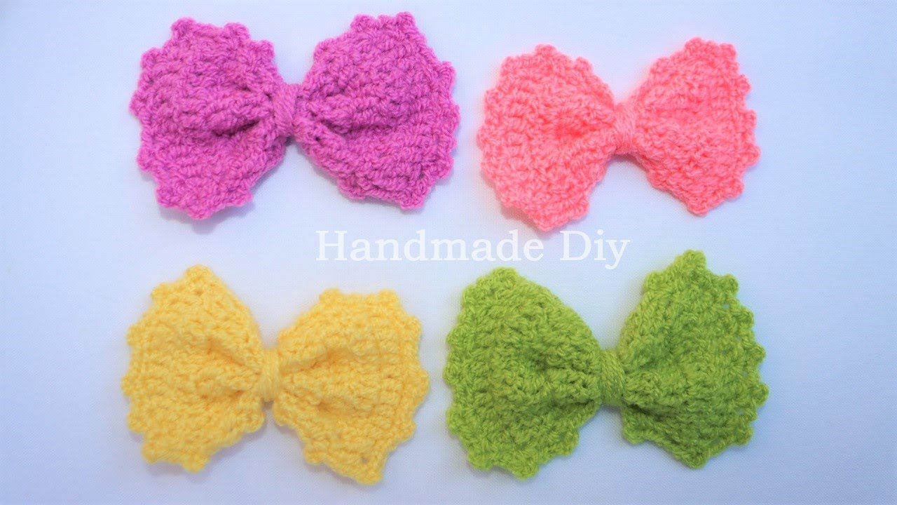 Como hacer Moño Tejido a Crochet muy Facil♡Handmade Diy