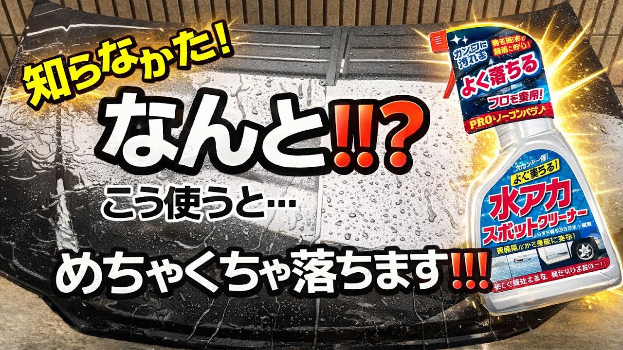 【リンレイ】水アカスポットクリーナーでコーティングやウォータースポット、イオンデジポットを除去してみた‼️