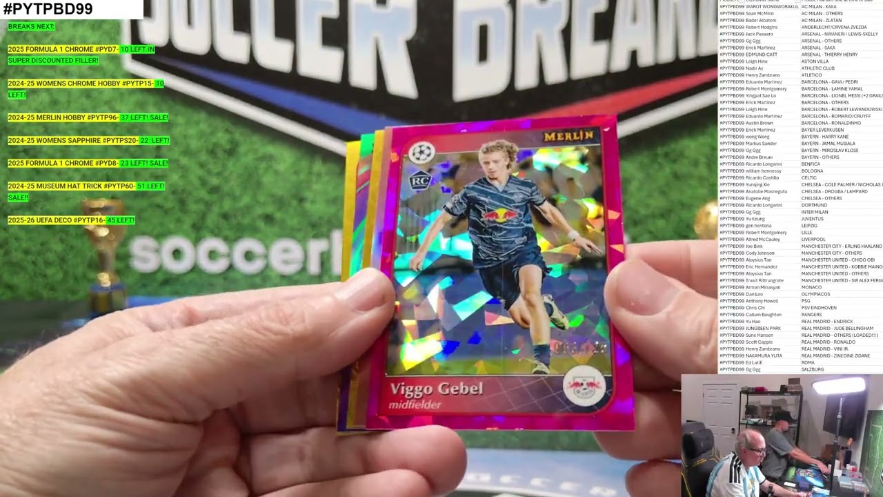 2024-25 Topps UEFA Chrome MERLIN Club Competitions Soccer BREAKERS DELIGHT PYTP Case Break #PYTPBD99