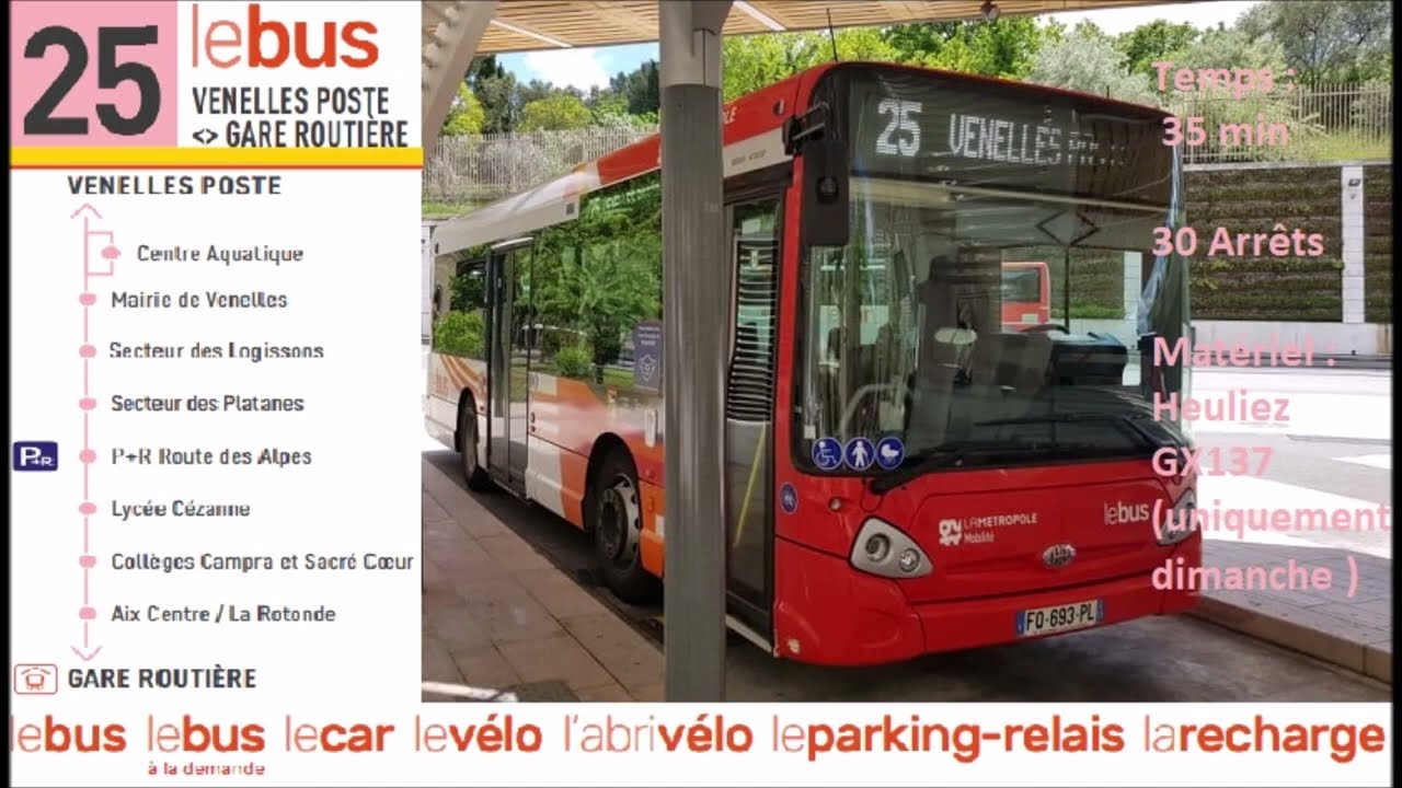 TimeLapse Ligne 25 Gare Routière vers Venelles Poste