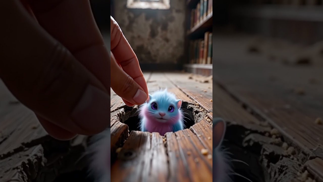 Look at this tiny magical creature emerging Tiny Fantasy Creature in Old Library | Magical POV Mini