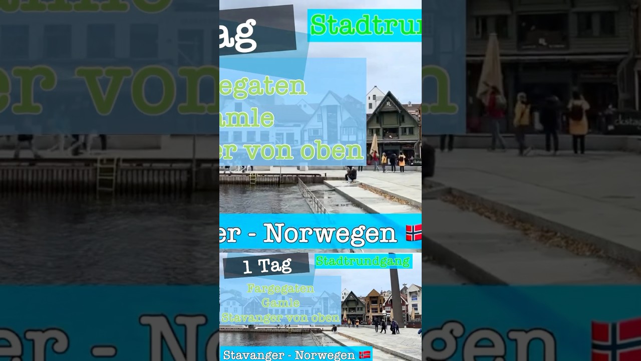 1 Tag in Stavanger - Norwegen | Stadtrundgang - von oben - Fargegaten - Gamle