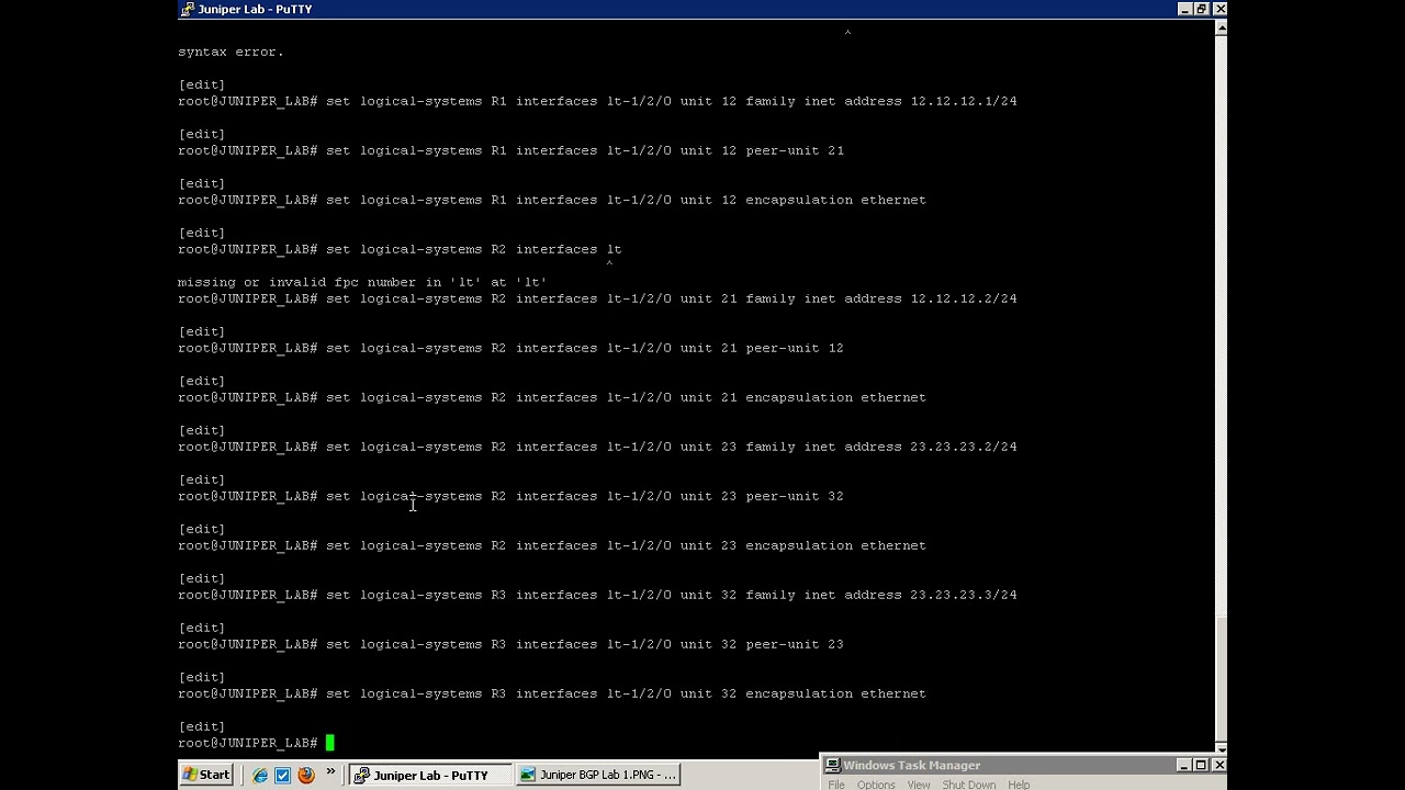 Juniper Networking Border Gateway Protocol BGP Lab 1 (External BGP)