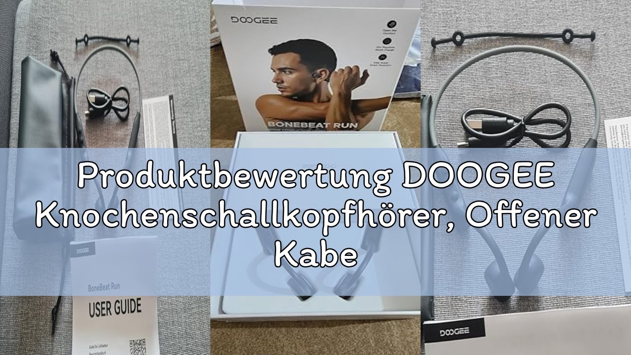Produktbewertung DOOGEE Knochenschallkopfhörer, Offener Kabelloser Bluetooth-Sportkopfhörer, IP66 Sc