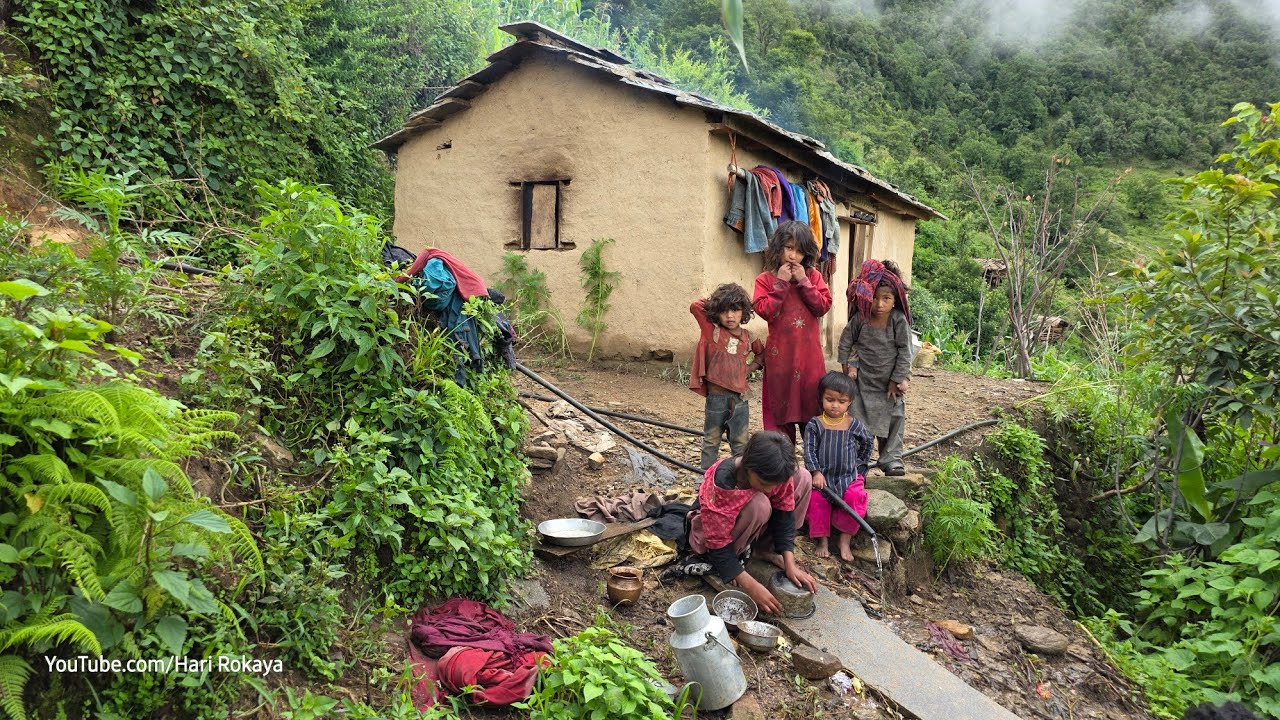 This is Himalayan Winter Village Life | Most Relaxing Nepali Village Life | Traditional Food Cooking