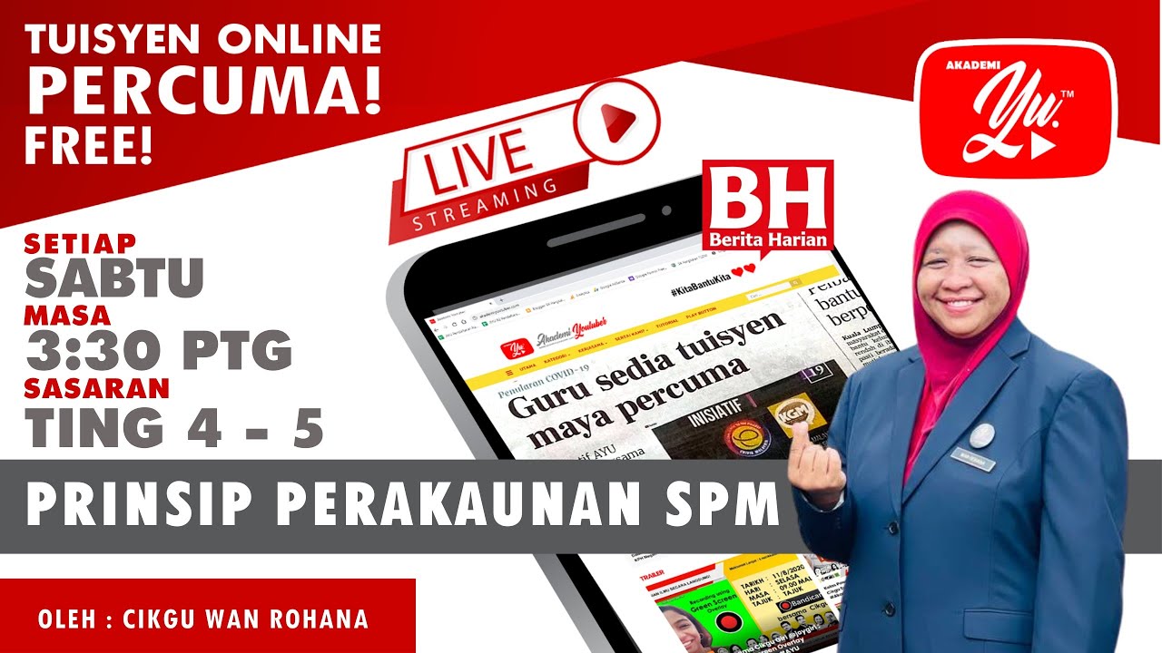 🔴 [LIVE] PRINSIP PERAKAUNAN SPM, BIJAK A+ AKAUN KAWALAN OLEH CIKGU WAN ROHANA #176 #TUISYENPERCUMA