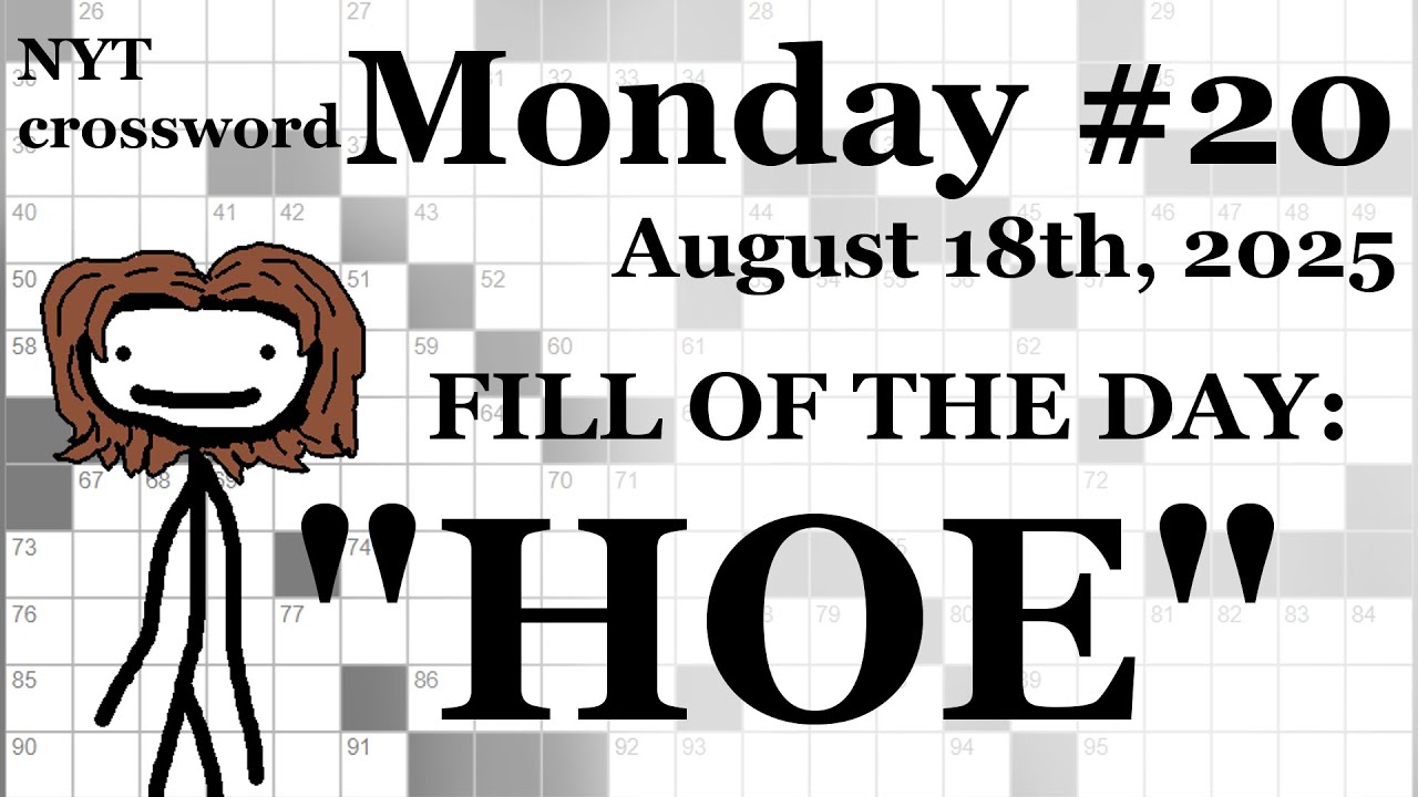 Monday, 8/18/25 (DOWNS ONLY CHALLENGE) -- NYT Crossword with Sam