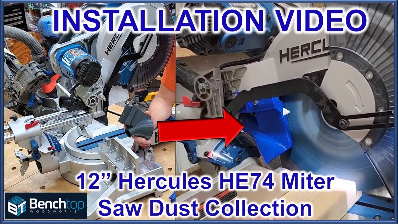 РУКОВОДСТВО ПО УСТАНОВКЕ пылесборника торцовочной пилы для 12-дюймового станка Hercules HE74