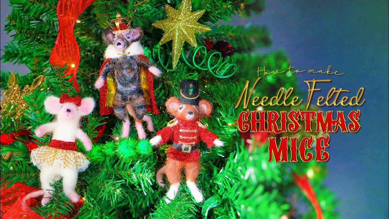 The Nutcracker inspired Needle Felted Mice | with Ballerina & Mouse King | DIY Christmas Decor 2022