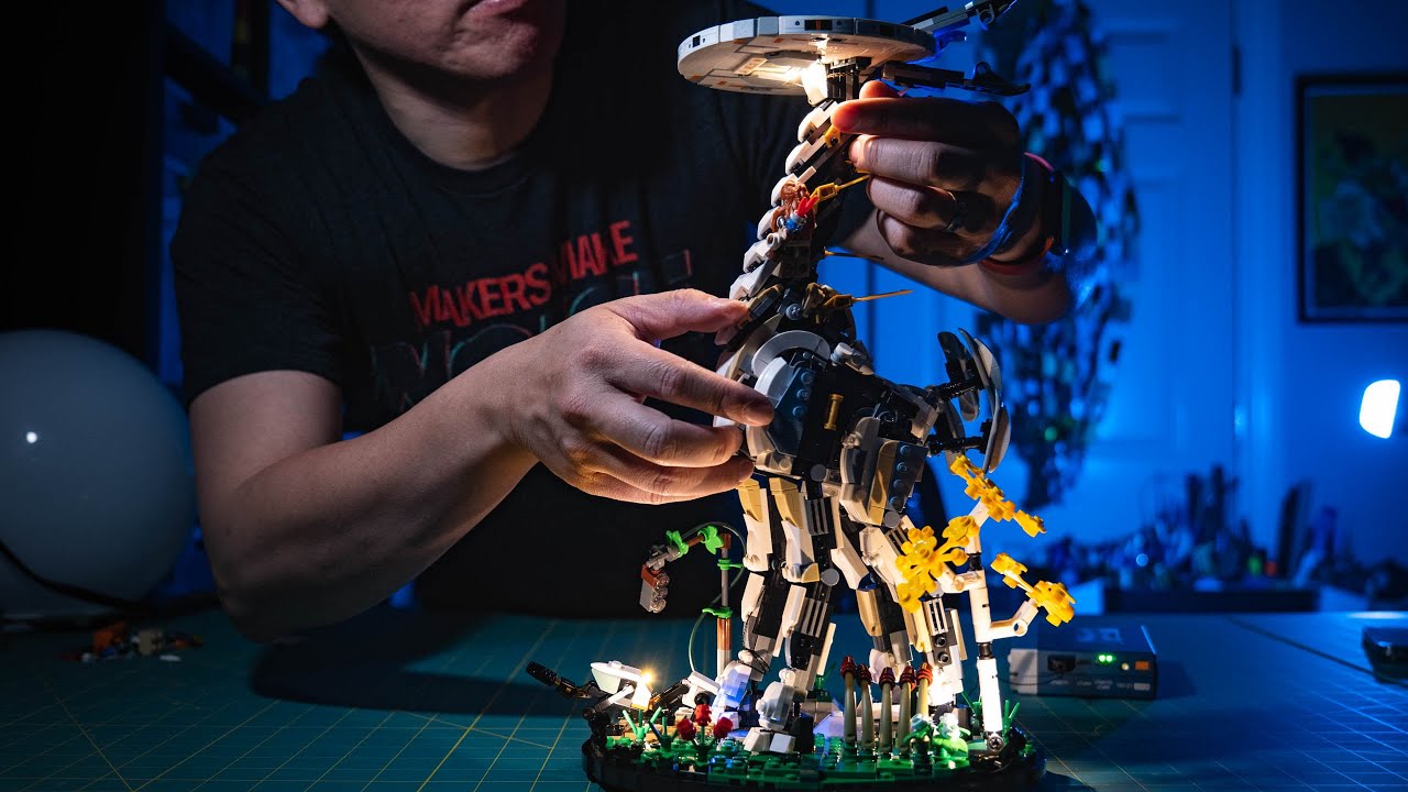 Соберите набор для сборки осветительного прибора LEGO Horizon Forbidden West Tallneck!