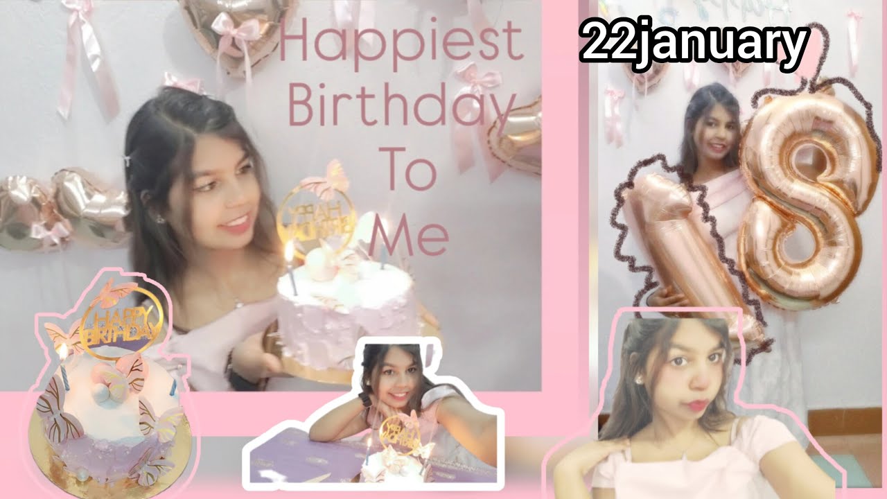 18th Birthday 🥂🩷 celebration with family and ate so many things 🤤|| asthetic pintresty birthday 🎂🎉