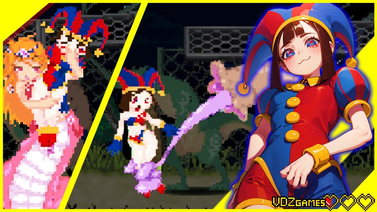 Pomni falls in Echidna Wars Dx World - Pomni Skin from The Amazing Digital Circus - gameplay