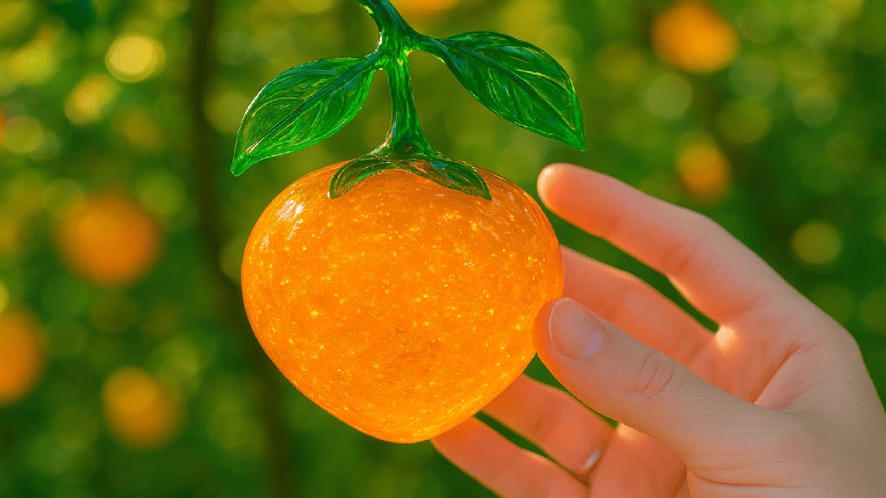 ASMR Picking Glass Fruit from the Tree - Relaxing Crystal Fruit Sounds