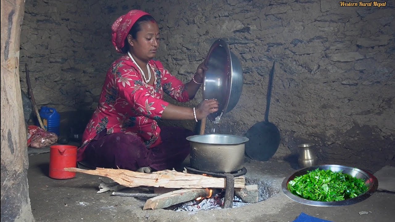 Simple Nepali Village Cooking ||Farm To Open Fire||