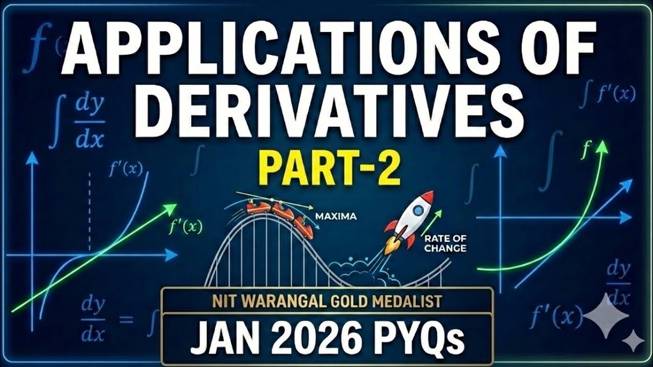 Application of Derivatives Jan 2026 PYQs solved Part-2 