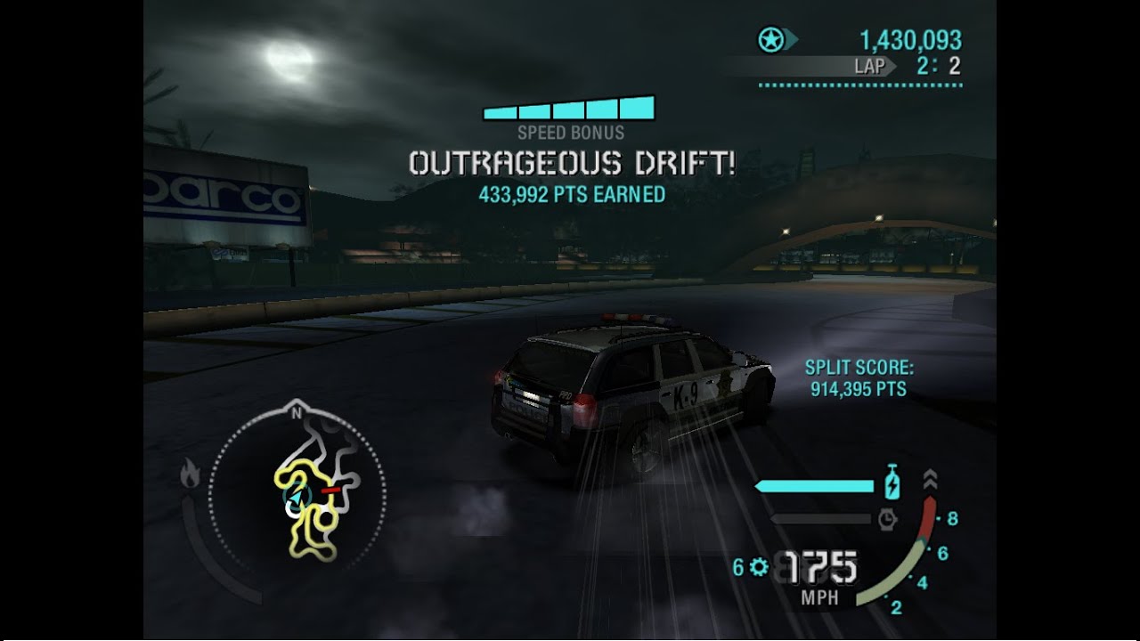 NFS Carbon DRIFT | City Courthouse | 2 laps Palmont PD3 (keyboard)