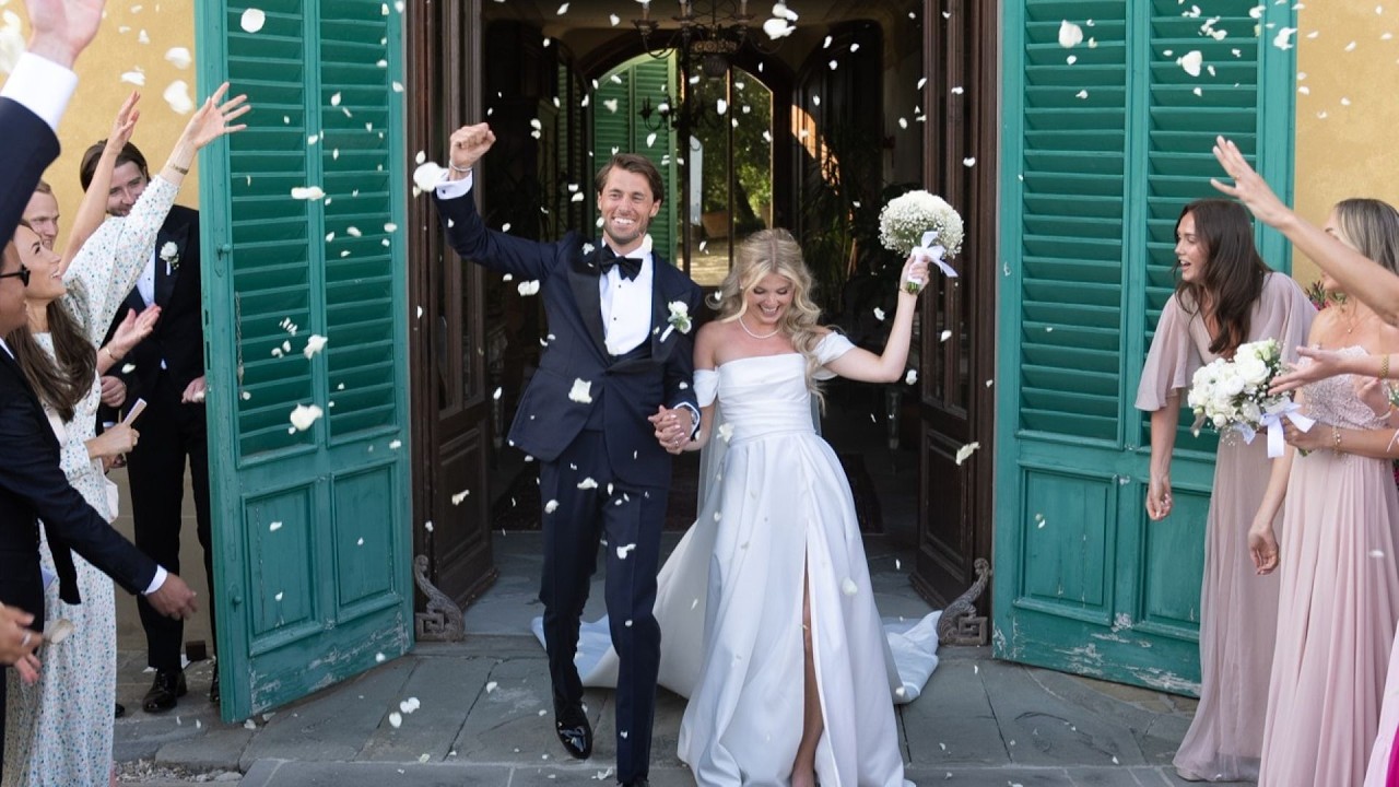 Ida & Emil Swedish Destination Wedding Trailer at Villa la Palagina | Tuscan Romance in Italy