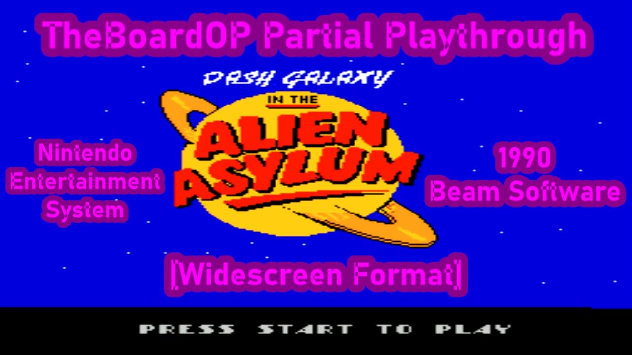 Dash Galaxy in Alien Asylum [Widescreen] (1990 NES)  - TheBoardOP Casual Playthrough - New Game