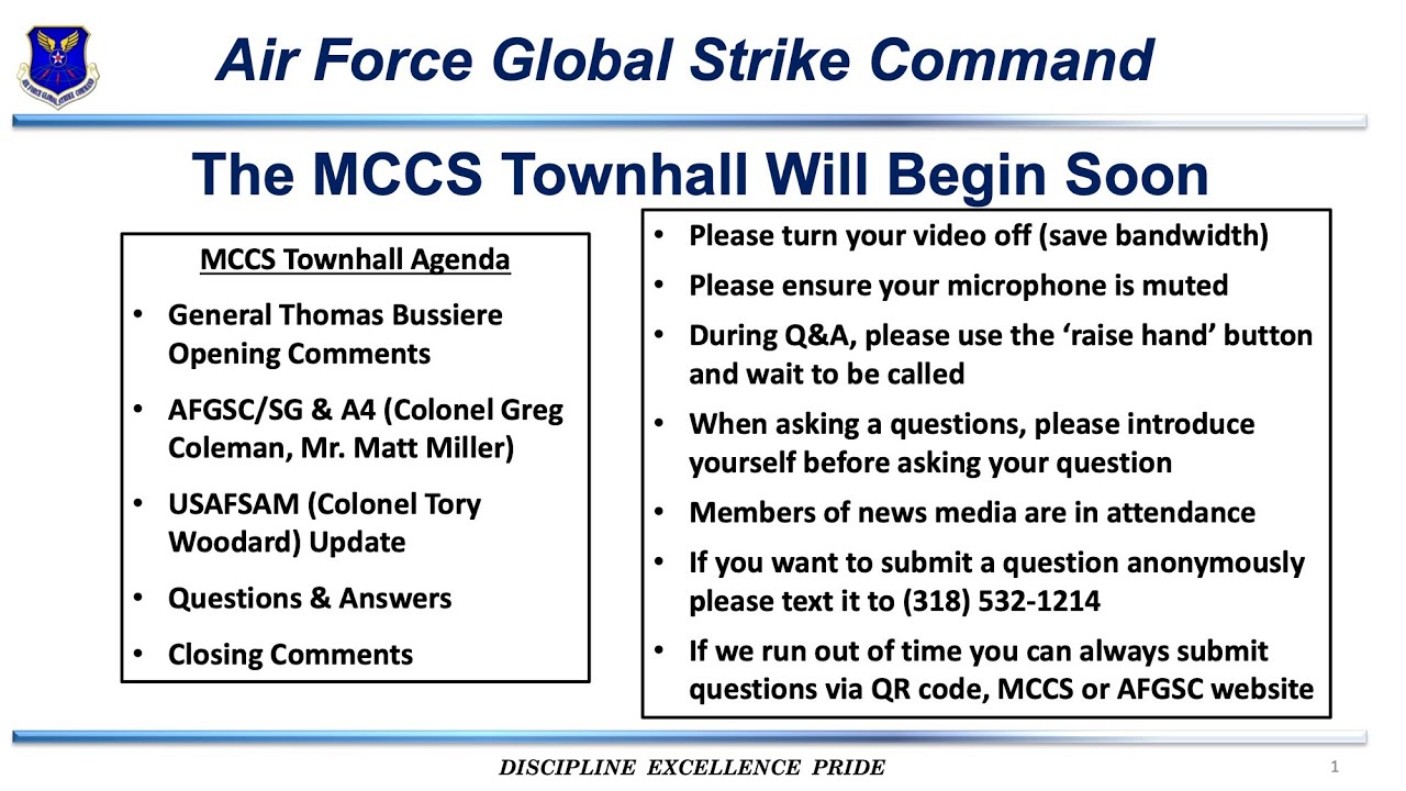 Recording: AFGSC Missile Community Cancer Study Public Town Hall - 6 June 2024