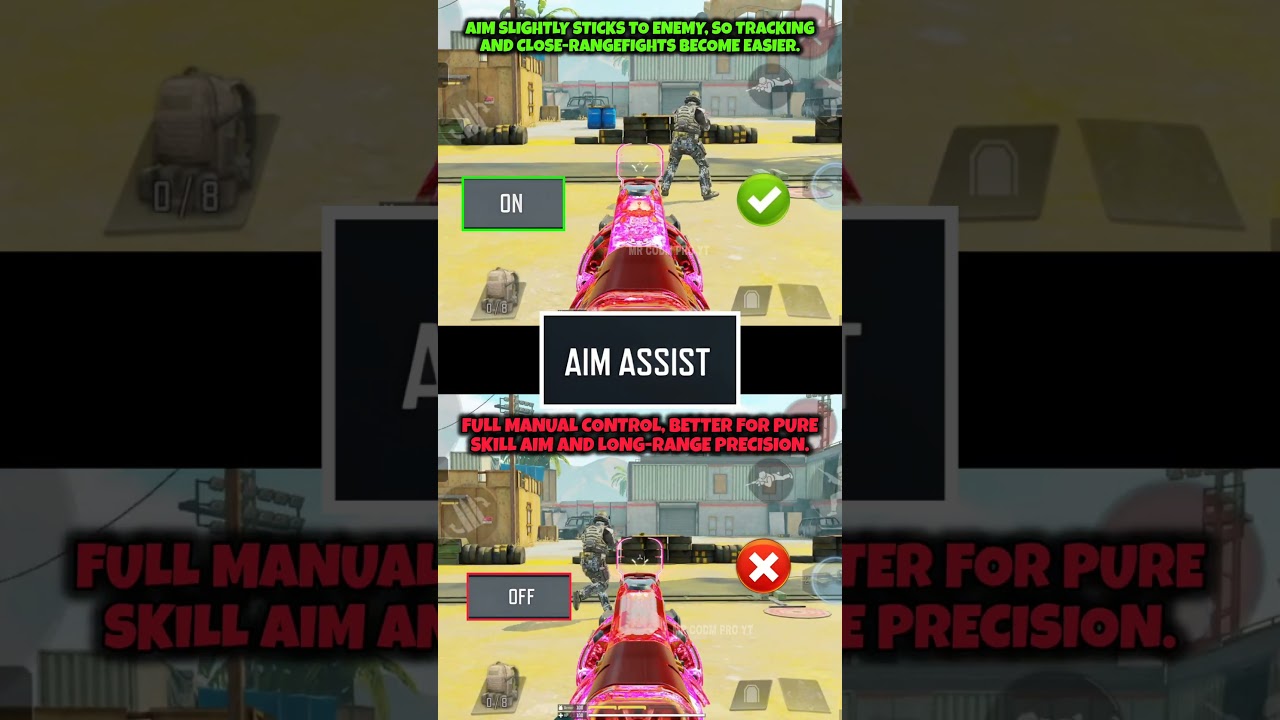 ✅ Best AIM Assist settings in CODM BR 🔥💯 Codmobile Tips and Tricks #shorts #codmbr #codmiphone #codm