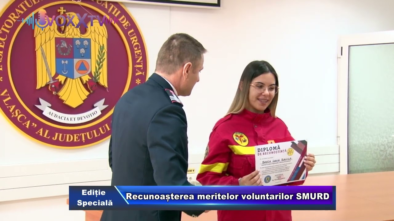 Recunoasterea meritelor voluntarilor SMURD