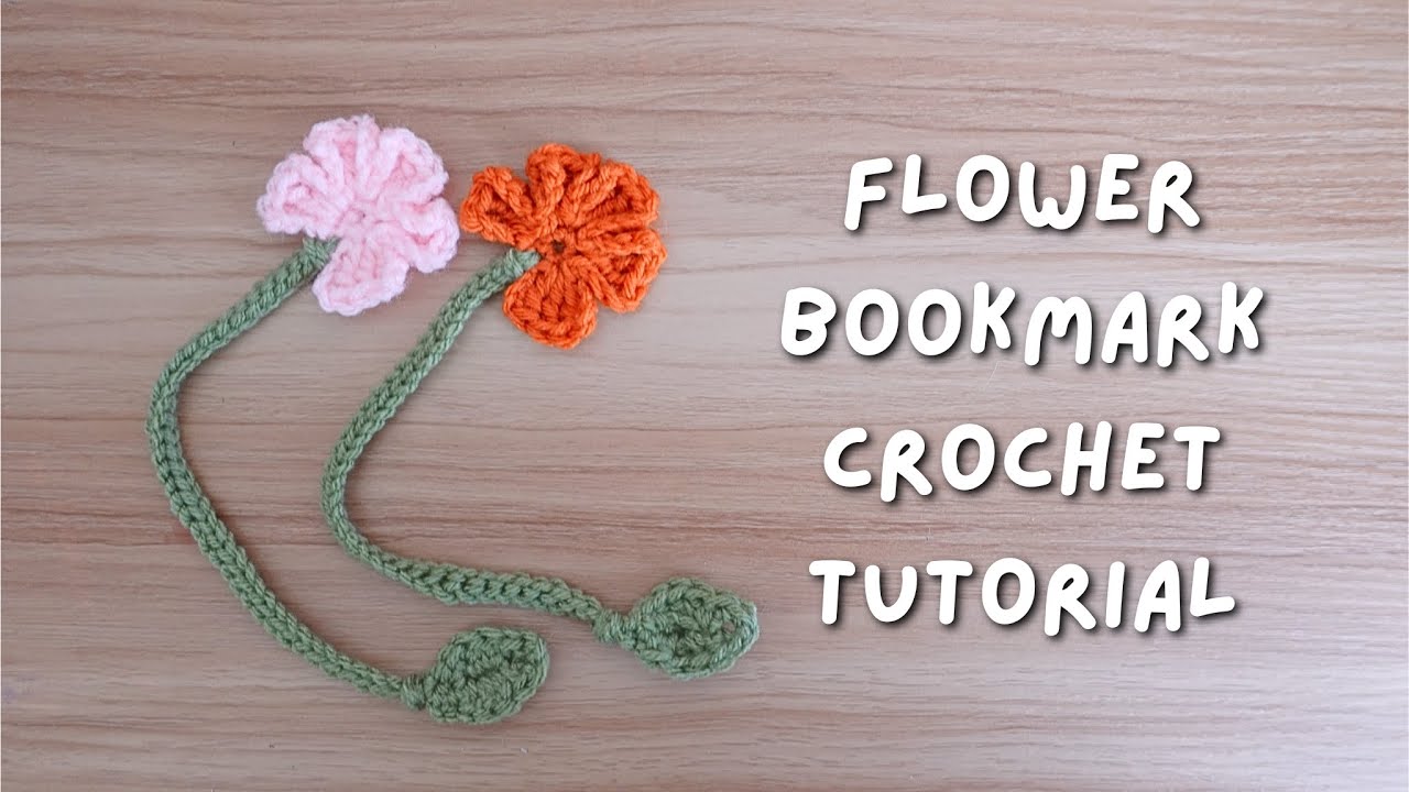 crochet flower bookmark tutorial 🌸(beginner friendly)