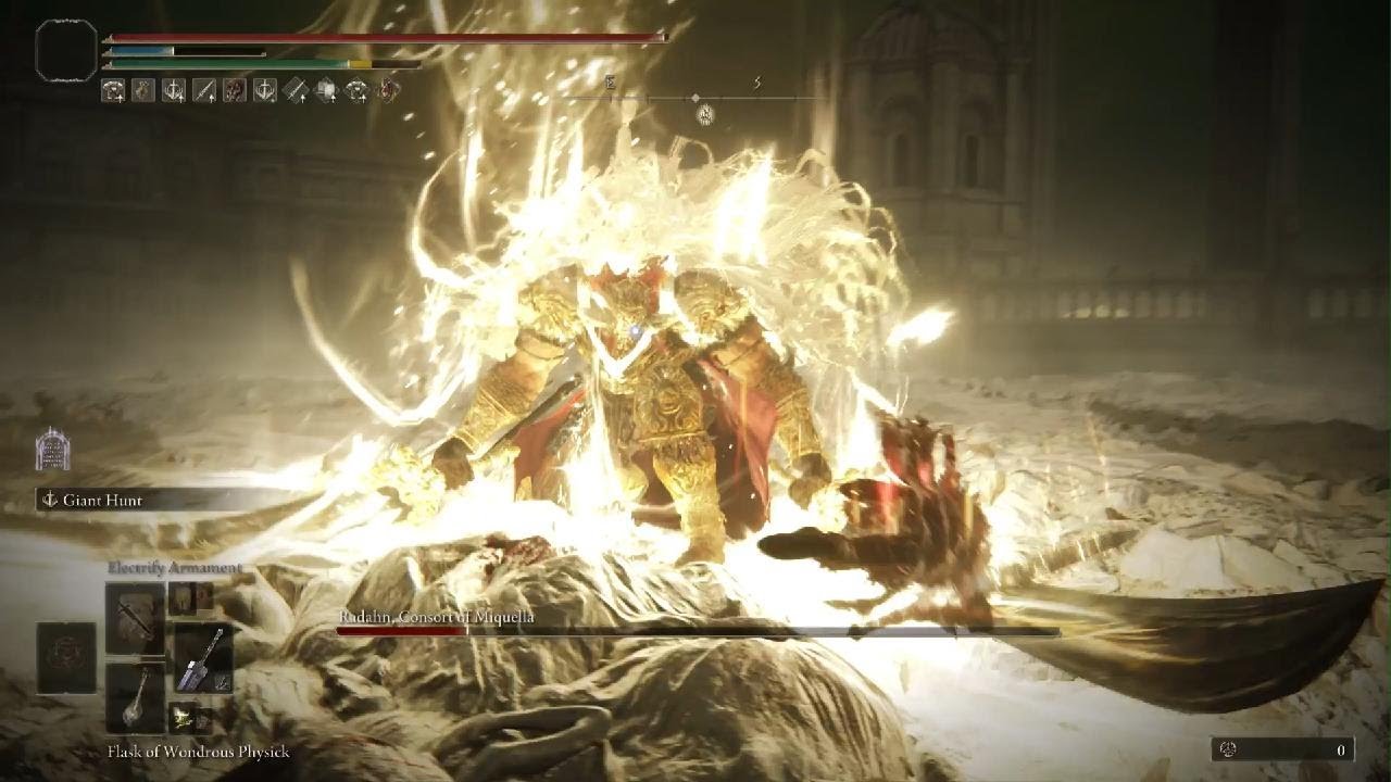 Promised Consort Radahn vs Giant Hunt AoW