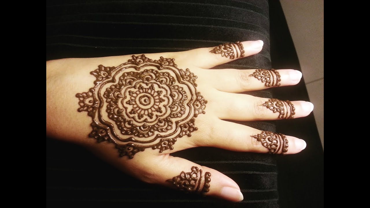 Mandala Flower Henna - Simple Arabic Floral Mehendi Design