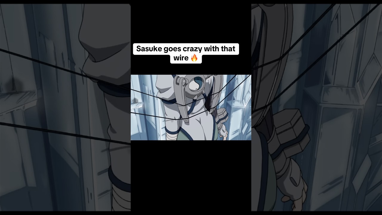 Sasuke is cold with that wire 🔥 #naruto #sasuke #anime