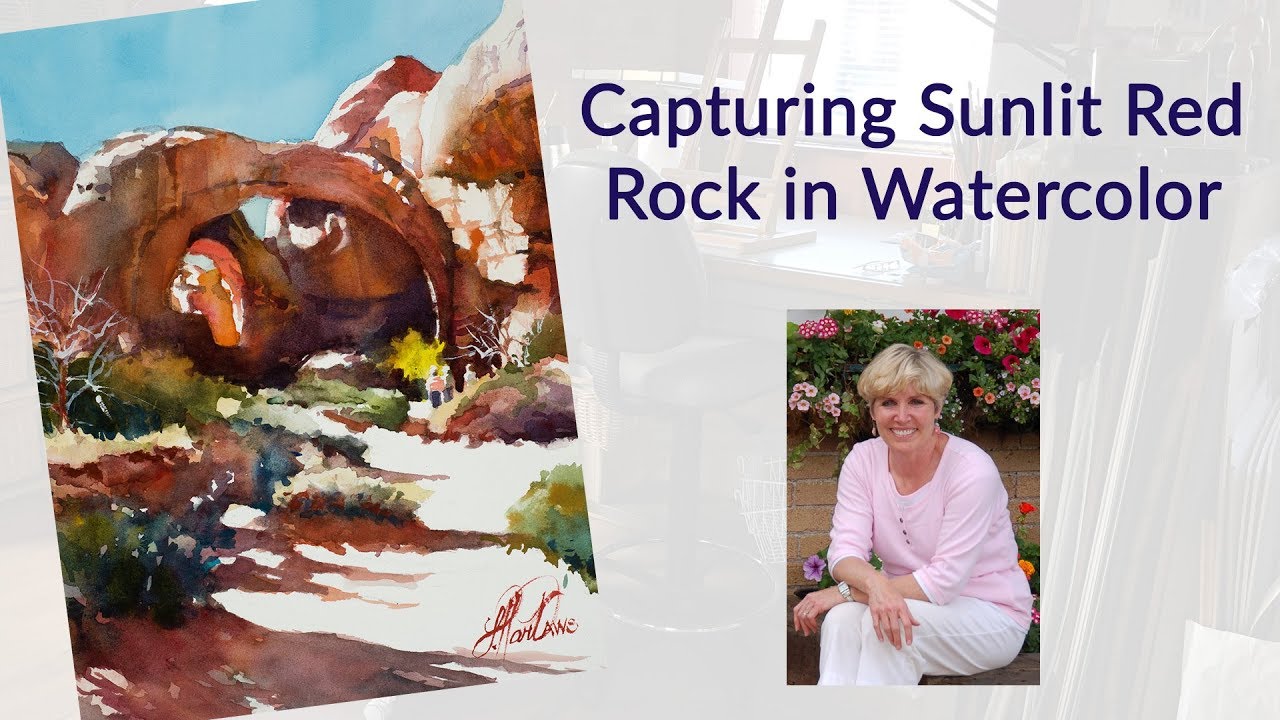 Capturing Sunlit Red Rock in Watercolor