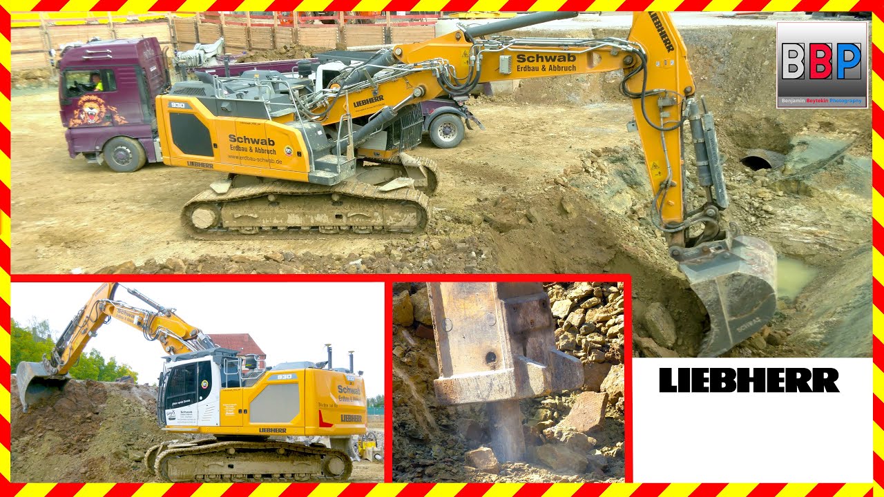 💪 Liebherr R 930 VA macht 30.000 m³ Baugrube allein! #excavator #liebherr