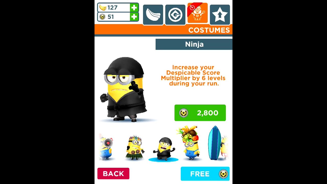 Ninja Costume: Minion Rush Despicable Me