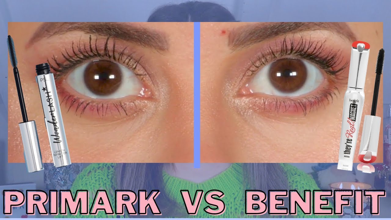 ✨DUPE ✨ benefit  they're real  Magnet 🧲 Mascara 🆚 Primark Wonder Lash Mascara