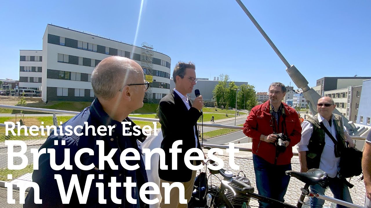 Eröffnung der neuen Rheinischer Esel Brücke in Witten