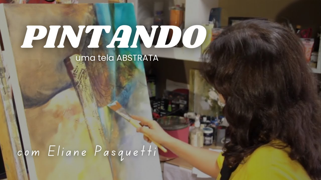 Pintando uma TELA ABSTRATA em poucos minutos