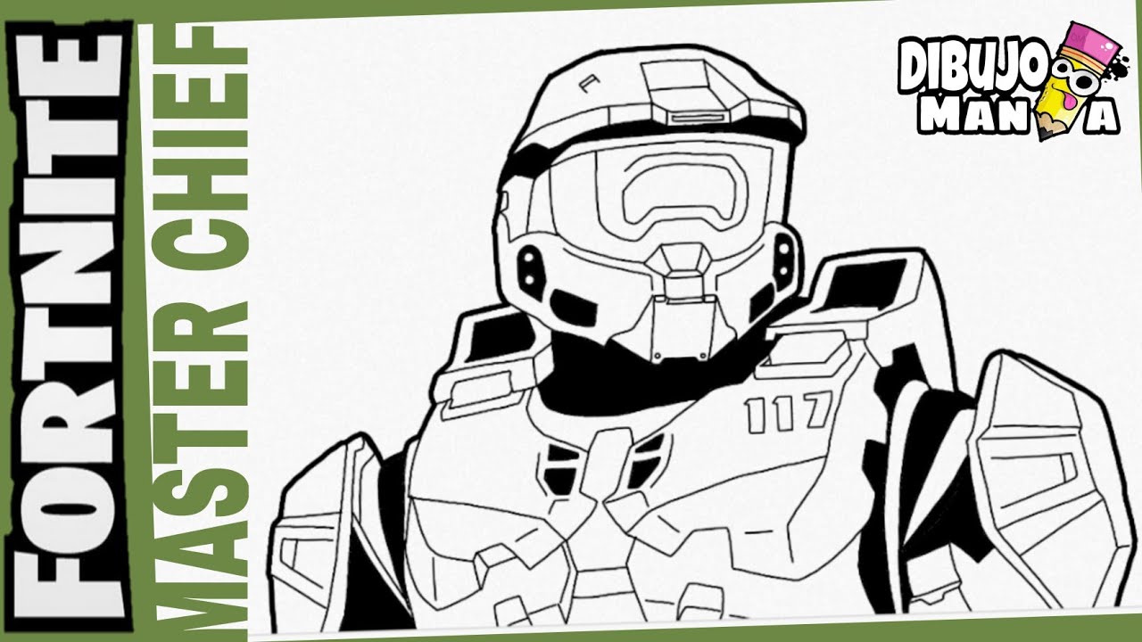 COMO DIBUJAR A MASTER CHIEF DE FORTNITE | HALO | how to draw master chief from fortnite