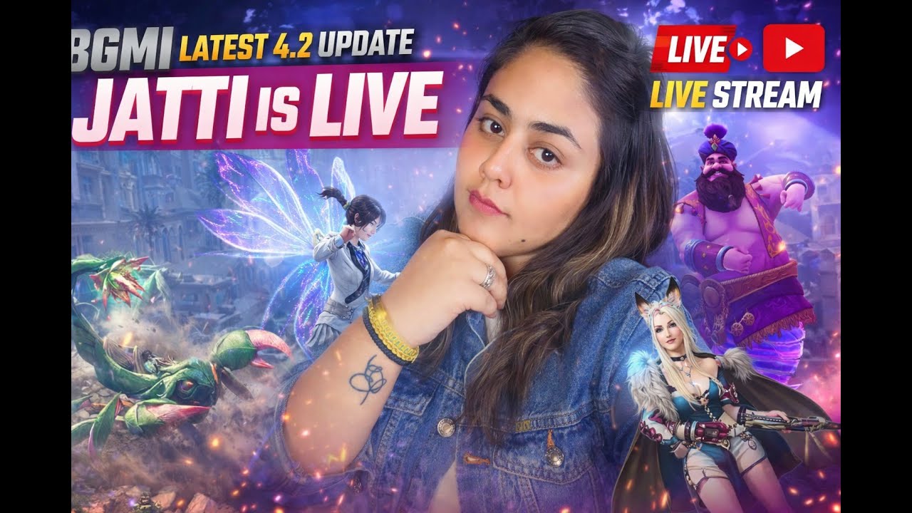 BGMI NEW GENIE UPDATE 4.2 | JaTTi is LIVE WITH FACECAM | #bgmilive #girlgamer #pubgmobile