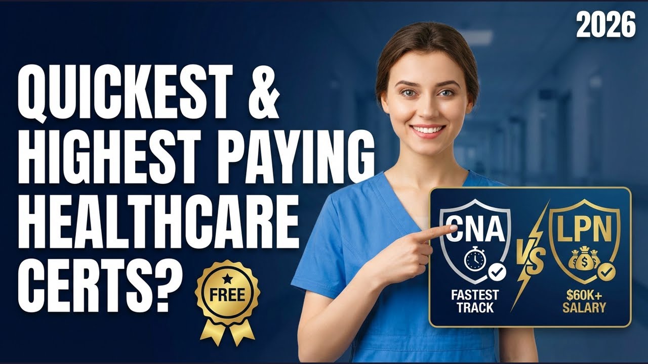 CNA vs LPN vs MA vs Phlebotomy vs HHA 2026: Which Healthcare Cert Is RIGHT for You? (FREE)