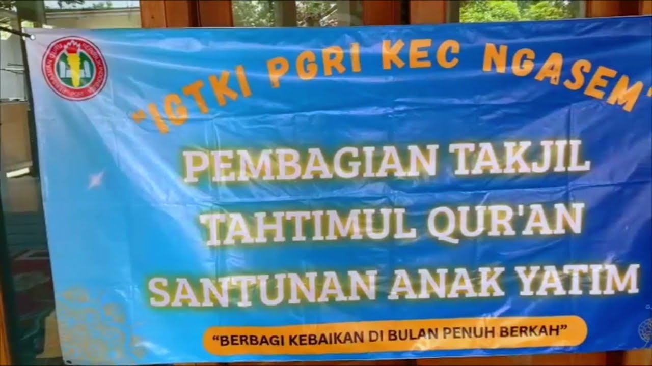 Kegiatan Khotmil Qur'an & Santunan Anak Yatim/Piatu bersama Igtki Kec.Ngasem 
