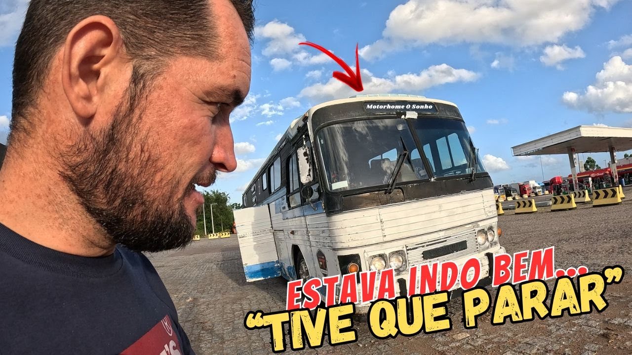 Voltando para SP 1.200KM com um MOTORHOME VELHO, o CMA SCANIA DINO, e já tive que PARAR.