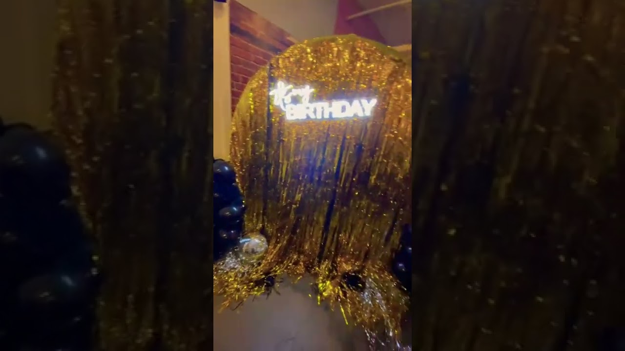 Birthday Party Decorations. Surprise. Fringe Backdrop. #howto #diy #backdrop