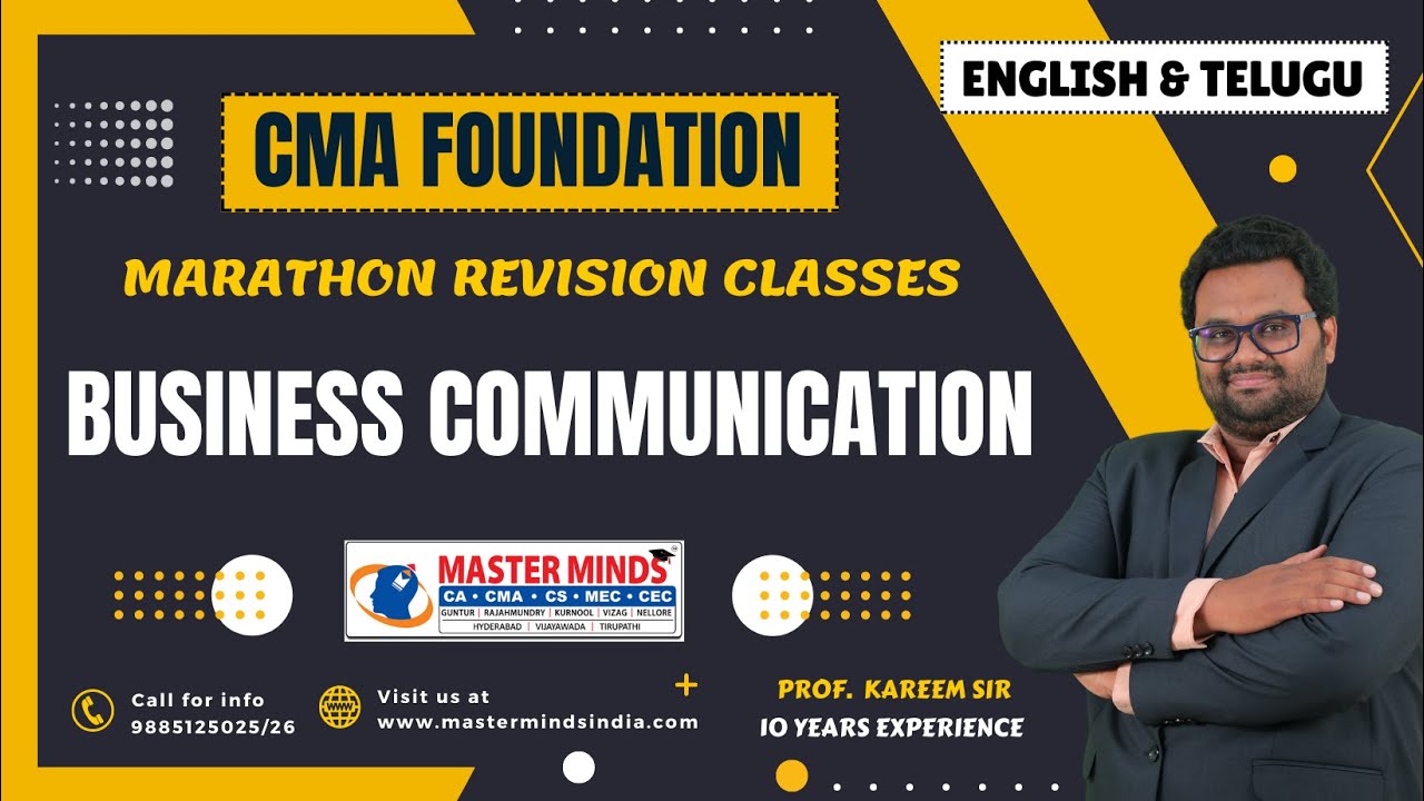 CMAF | Business Communication | English & Telugu | Marathon Class | July 23 Attempt | P1268