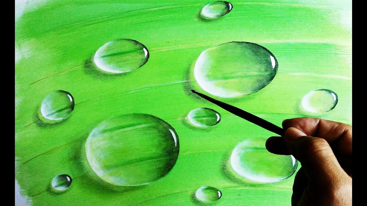How to Draw and Paint Drops of Water Tuto | Comment Dessiner et Peindre Facilement des Gouttes d'Eau