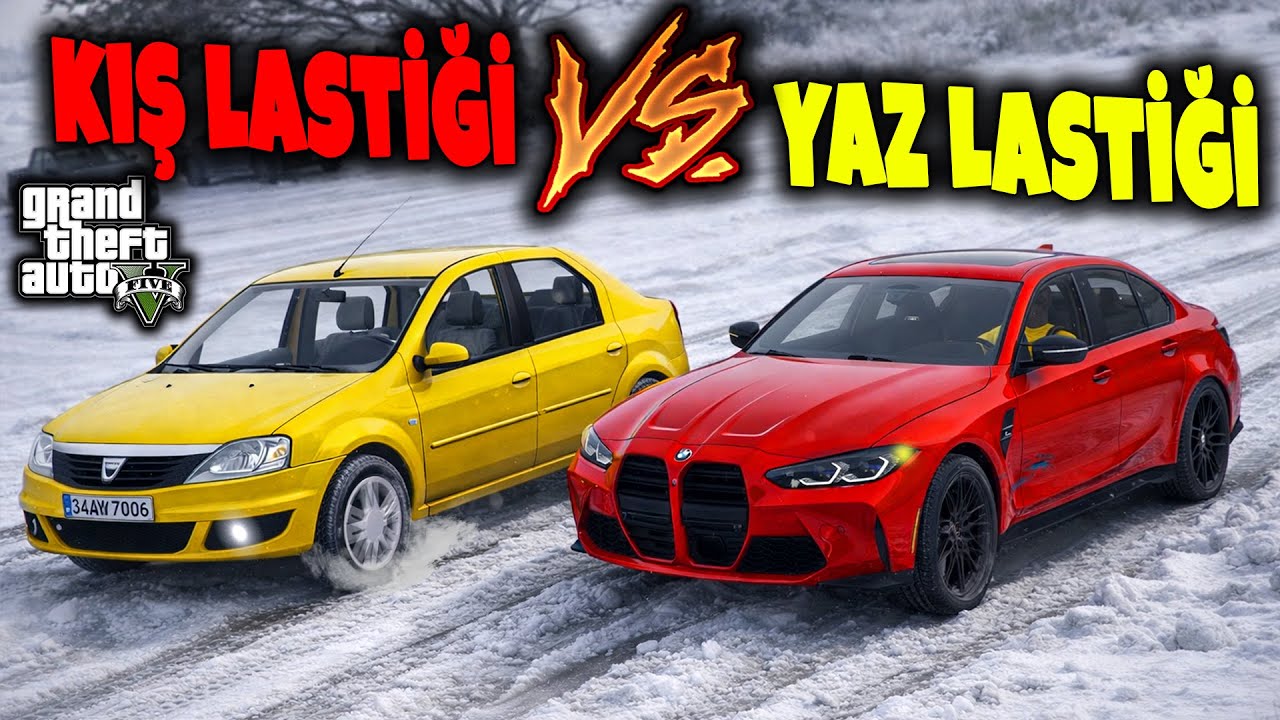 KARLI YOLDA FREN VE KALKIŞ TESTİ !!! KIŞ LASTİĞİ VS YAZ LASTİĞİ // GTA 5