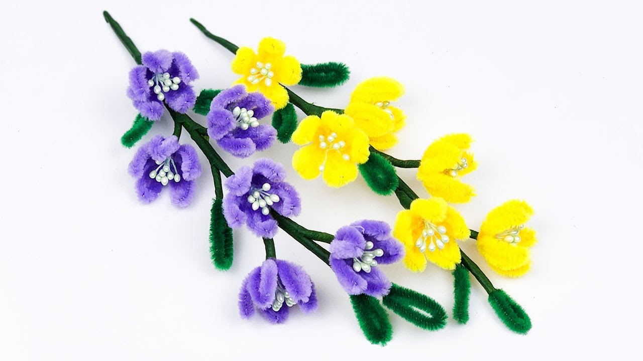 Pipe Cleaner Flowers 🌸 Easy DIY Craft | Cute Handmade Stems for Decoration & Gift Ideas