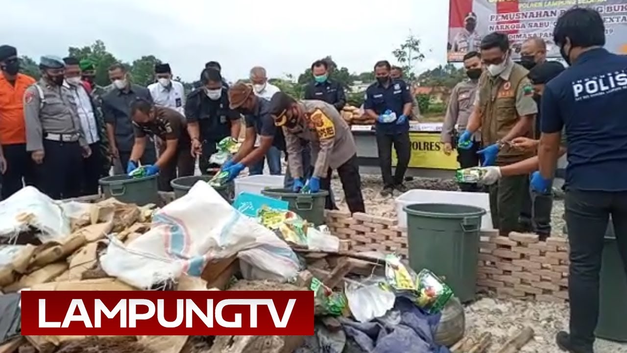 Narkoba Rp203 Miliar Dimusnahkan di Lampung Selatan